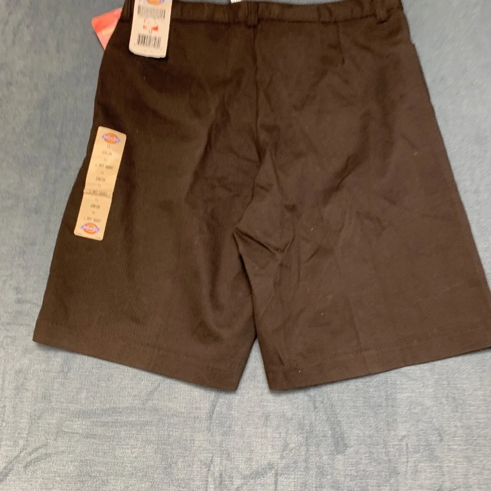 Dickies Shorts Womens 11 Black Cotton Stretch Pockets Outdoor Flat Front Zip Fly